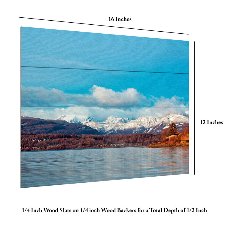 Chuck Burdick Natures Frost Wood Slat Art, H 12 po x l 16 po