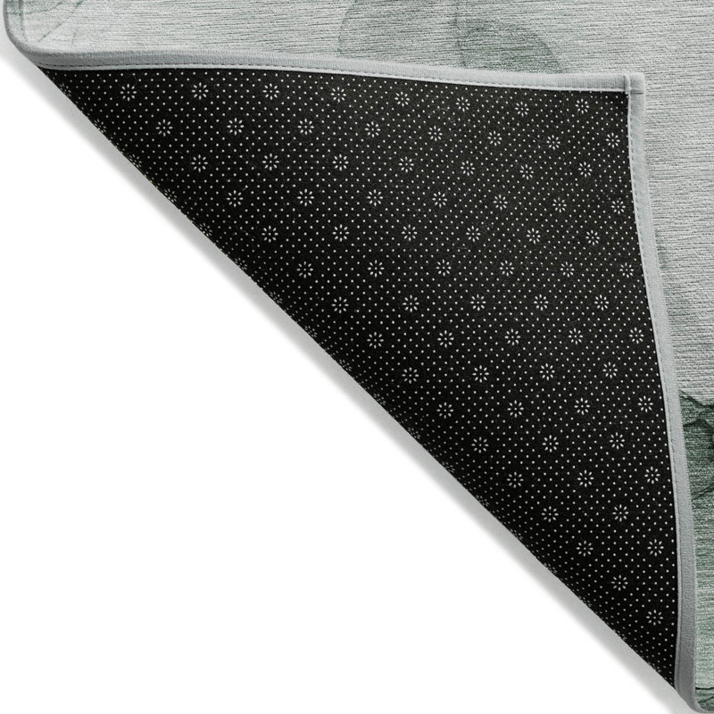 Tapis extérieur lavable et antidérapant abstrait 2 pi x 3 pi vert