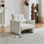 Chaise d'appoint moderne capitonnée, canapé simple rembourré en velours Raindrop avec coussin lombaire pour espaces intérieurs polyvalents-131892082
