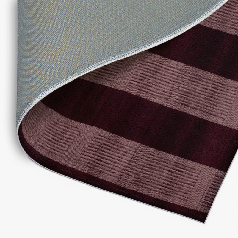 Tapis d'intérieur et d'extérieur à carreaux rouge, Rectangulaire 2 pi x 3 pi