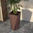 Yarisma Geometric Fiberstone MGO Clay Planter Mid-Century Modern Tall Tapered Indoor/Outdoor Plant Pot-43284818-43284819
