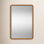 Gold Metal Rectangular Beaded Room Wall Mirror, 24" x 2" x 36"