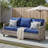 Outdoor Rattan Sofa, All Weather PE Wicker Couch With Waterproof Cushion For Porch, Backyard, Balcony, Deck-322836586