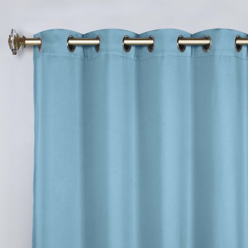 Paire de rideaux obscurcissant avec œillets Millendon, Bleu pâle, Œillets l 46 po x L 84 po