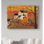« citrouille grange d’automne folk art », reproduction de peinture à l’acrylique sur toile tendue-31974941