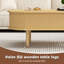 Table basse à plateau relevable avec panneaux cannelés, couleur naturelle, support hydraulique stable pour la table de la maison, rangement Mid-Century moderne, compartiments cachés