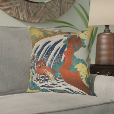 Housse de coussin en cuir Katsushika Hokusai