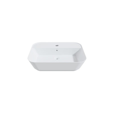 Cheviot Products 23.375'' White Fireclay Rectangular Bathroom Sink with Overflow