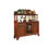 59.06"American-style brown solid wood storage side cabinet