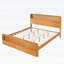 Structure de lit en bois avec double rangement ouvert, aucun sommier requis, finition brun chaud-929068270