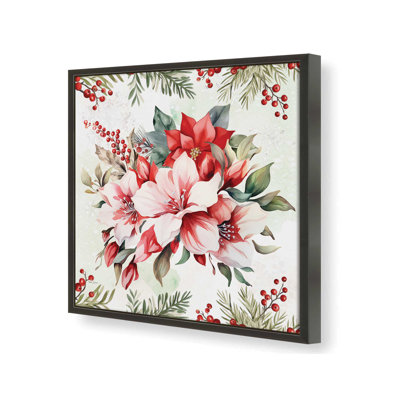 «Christmas in Bloom I» par Nicole DeCamp, reproduction d'art