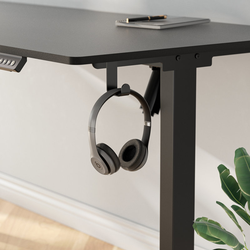 Bureau debout pour bureau à hauteur réglable, Noir, L 48 po x P 24 po