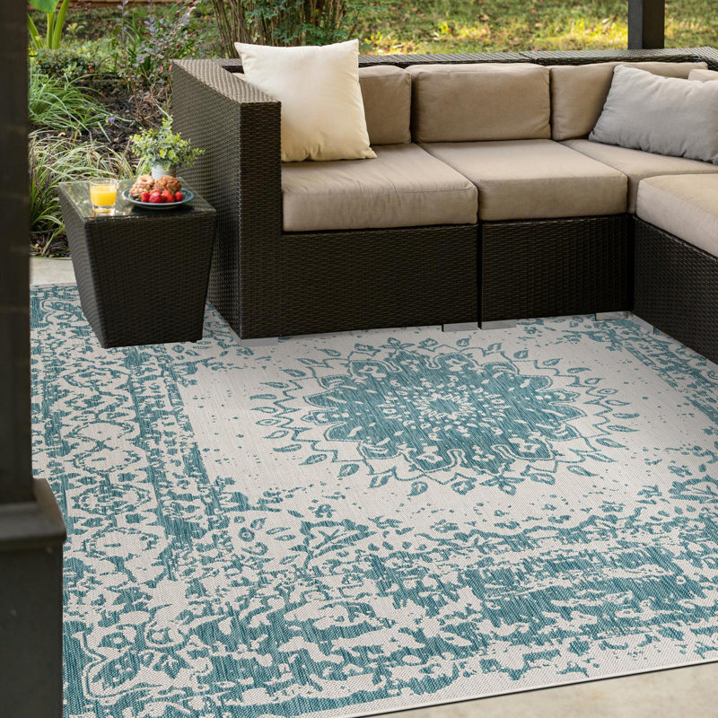 Tapis laminé orné, Rond 13 pi 1 po
