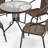 Amlie 28.75" W Round Glass 4-Person Dining Set with Stackable Chairs-743294981