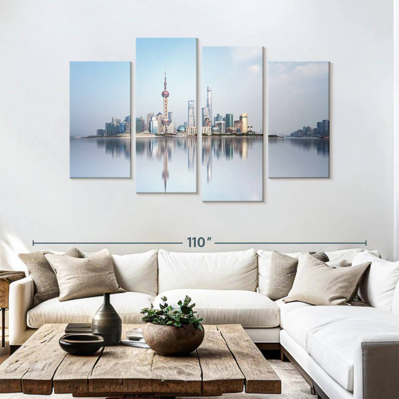 Keesha, horizon de la ville de Changhaï, H 54 po x l 84 po