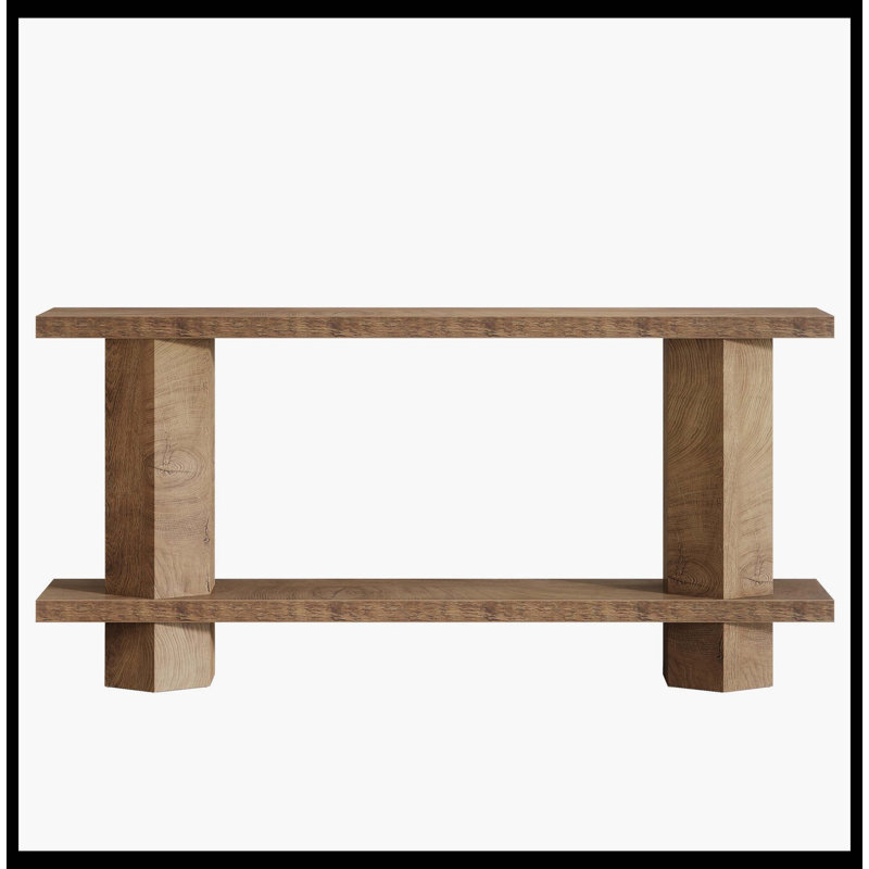 71" Console Table, 2-Tier Hallway Table Sofa Table Behind Couch