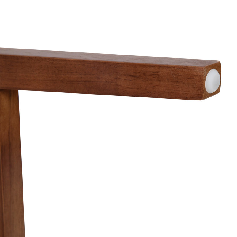 Ferebee Solid Wood Writing Desk, White/Wood Grain