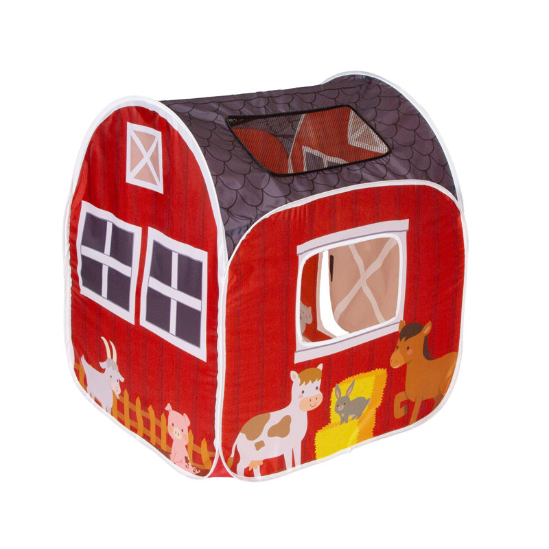 Red Farm House Pop-Up Tent with Mesh Panels