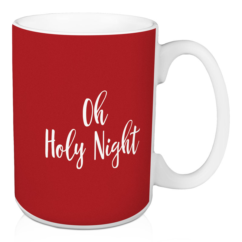 Grande tasse à café oh sainte night Hagy, Rouge