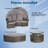 All-Weather 5-Piece Outdoor Daybed Conversation Sets with Retractable Canopy and Hidden Table-2076805672
