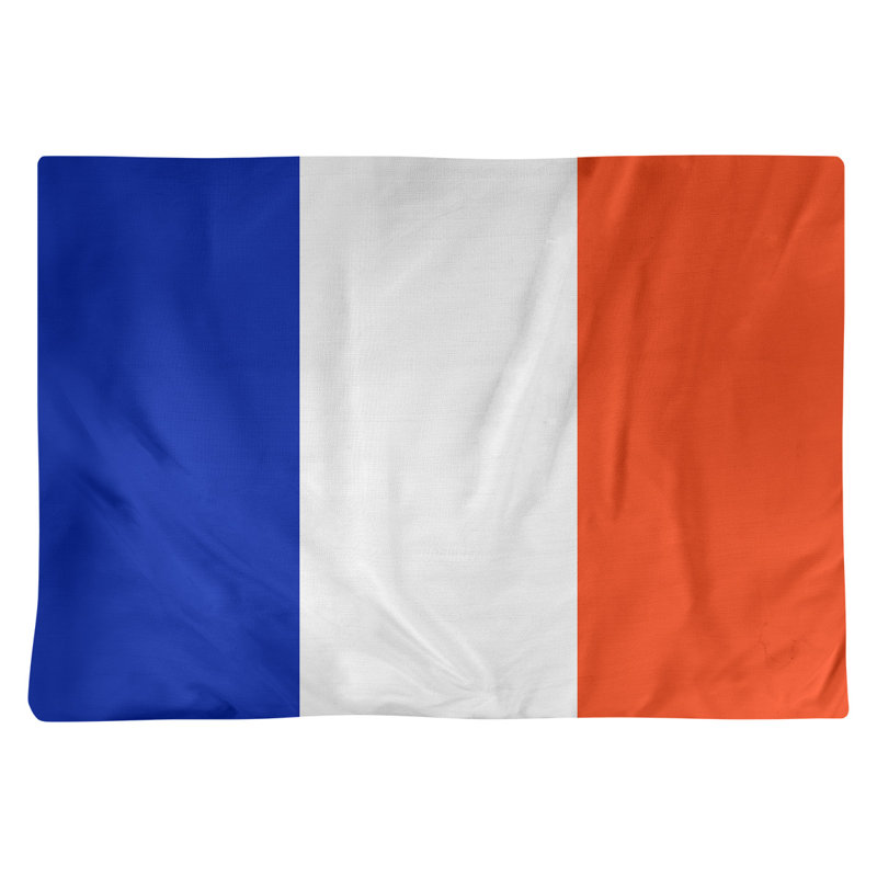 Récapitulatif de 18 po Florida, Blanc / Orange, Sergé de coton