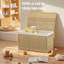 Storage Basket With Lid, 42.3 Gallon (160L) Storage Bin, Woven Blanket Storage Basket With Handles, Foldable, Removable Liner, Metal Frame, For Bedroom, Laundry Room-851089620-851089627