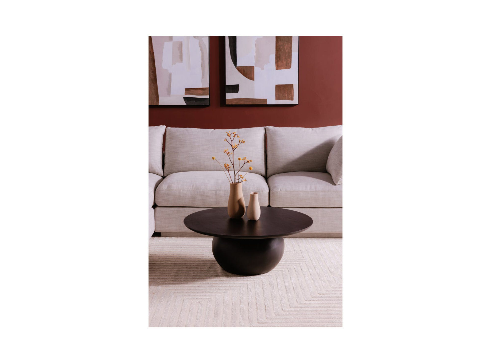 Rolf Coffee Table, 14" H x 35" L x 35" W, Black