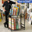 Carton Cart, Organisateur en carton à deux niveaux avec 8 compartiments réglables, Station de rangement mobile avec roulettes verrouillables, pour le bureau, la vente au détail et la maison