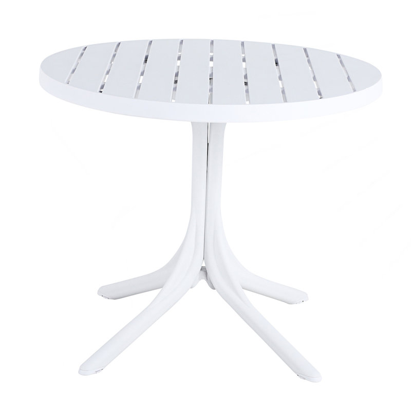 Modern Round Plastic Table, Indoor/Outdoor Dining Table