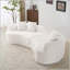Canapé épuré à quatre places à compression complète Boneless, tissu en peluche et canapé compact sans assemblage-1278548325