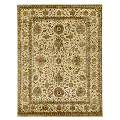 Tapis crème noué à la main de haute qualité