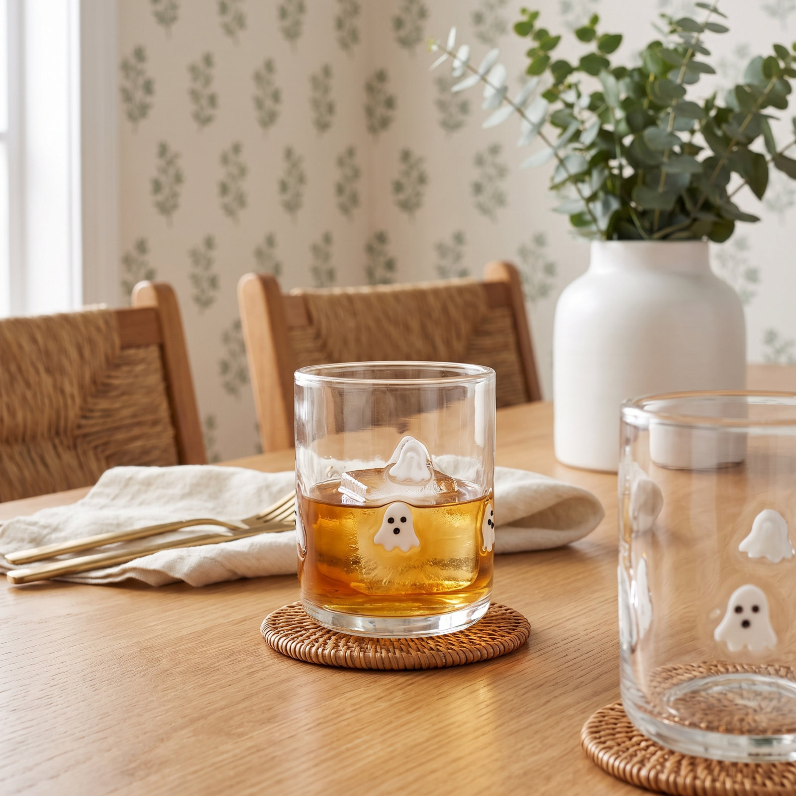 Drinking Glass With Embedded Ghosts