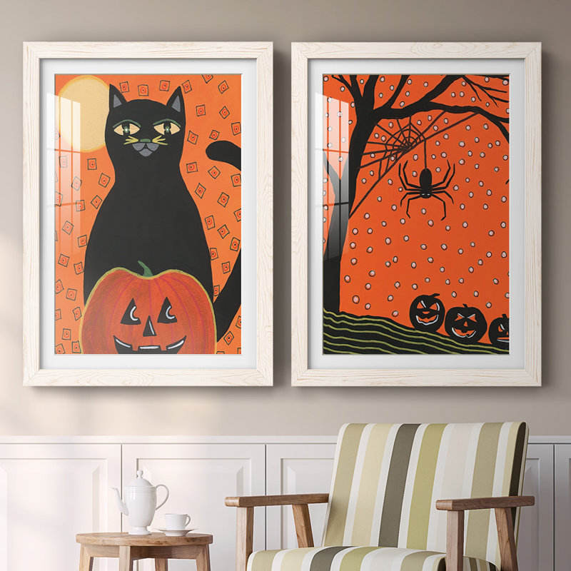 «Halloween Fun V-Premium», reproduction encadrée prête à être accrochée, Blanc, H 27,5 po x l 75 po x P 1,5 po