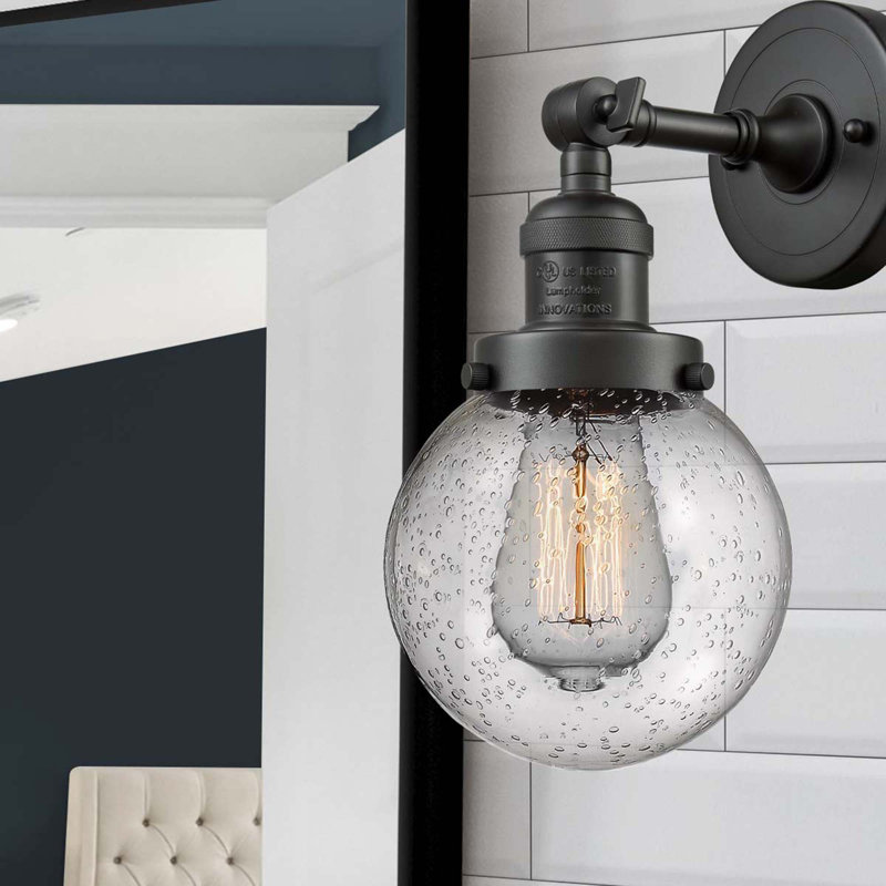 Clementina Dimmable Bath Sconce, 6 Watt Vinage LED Bulb, Seedy, Oil Rubbed Bronze
