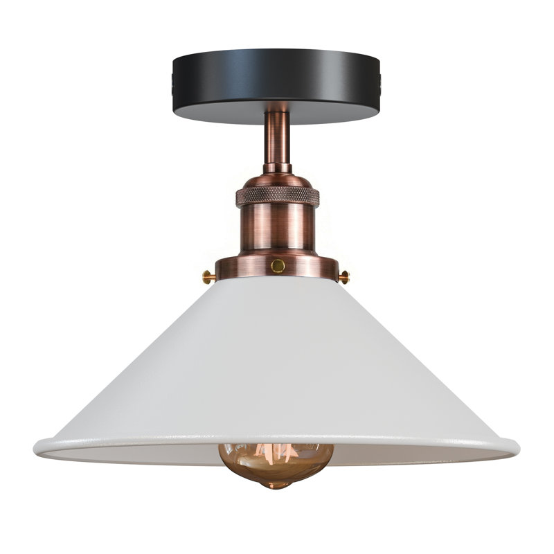 Semi Flush Mount, White