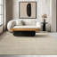 Tapis multicolore en laine tissé à la main gris et beige contemporain uni-1060711691