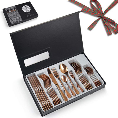 Everly Quinn Tommie Stainless Steel Flatware Set - Service for 6