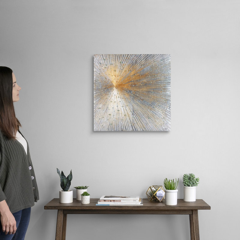 «Starburst of Crystals» par Joseph Michaels, reproduction d'art graphique sur toile, H 20 po x l 20 po x P 1,25 po