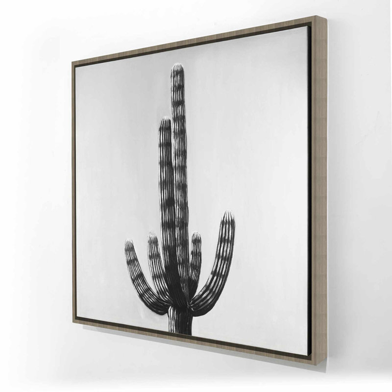 Cactus, toile botanique | Art floral encadré