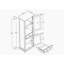 Grande armoire de rangement autoportante avec porte vitrée et tablettes réglables, buffet pour une organisation polyvalente des pièces-807359338