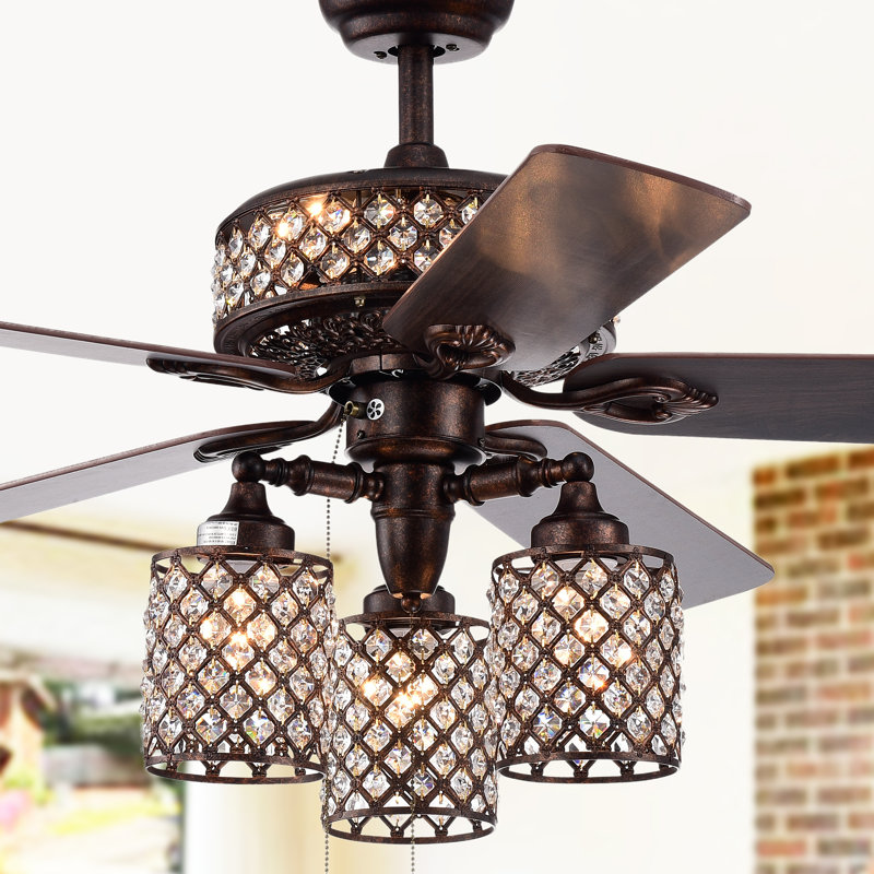 Deleon 52'' Ceiling Fan with Light Kit