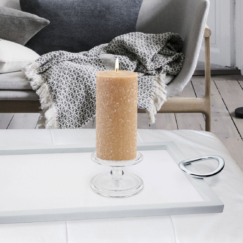 Bougie colonne non parfumée Timberline, Taupe, H 6 po x l 3 po x P 3 po