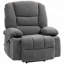 Fauteuil inclinable électrique avec massage par vibration et chaleur, fauteuil inclinable en tissu pour personnes âgées, fauteuil inclinable de massage avec télécommande, poches latérales, assemblage rapide