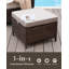 Ensemble de meubles de patio avec coussins de luxe de 6 po, 5 chaises pivotantes à haut dossier pivotant et repose-pieds, ensemble de conversation en osier pour terrasse, porche, cour, bord de piscine, beige-131644490
