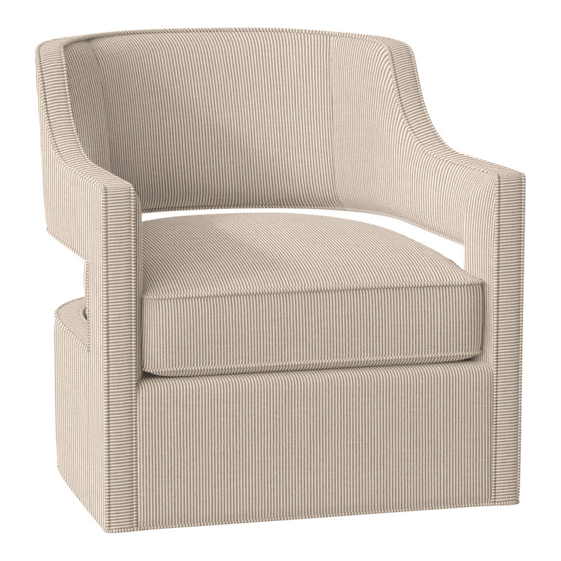 Phoebe 29.5" W Swivel Armchair, Perigold Replay Taupe
