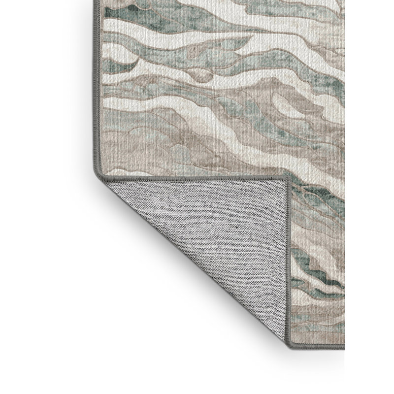 Tapis gris lavable à la machine, Rectangle 7 pi x 9 pi