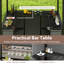 Ensemble de 3 barbecues d'extérieur avec table de bar et 2 chaises de bar pliables pour le patio-117464521