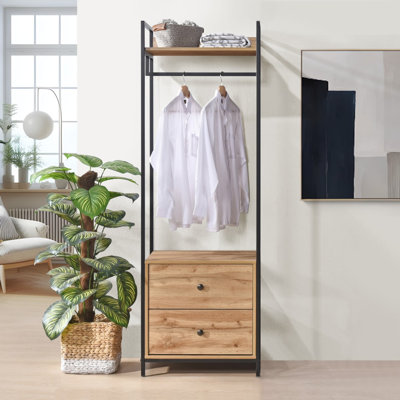 Alva Open Wardrobe with 2 Drawers