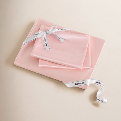 Double Stitch Tencel Cotton Sheet Plain 4 Piece Solid Color 