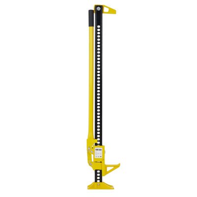 Heavy Duty High Lift Farm Jack – 3 Ton (7000 LB) Capacity – Ratcheting Utility Jack for Car, Truck, Tractor, SUV – Yellow Handle, Black Anti-Slip Grip – 60 inch | Yellow handle | Black anti-slip grip